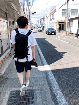 「BASISBROEK（バシスブルック）のアイテム（その他パンツ）」を使った、Ｕさん（メンズ・178cm）の夏コーディネート