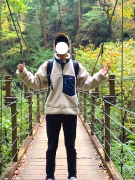 「レトロX」｜「アイテム（キャップ）」を使った、りゅーせーさん（メンズ・180cm）の秋コーディネート