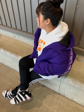 「ストリート女子」｜「アイテム（その他アウター）」を使った、横山樹里さん（レディース・151cm）の秋コーディネート