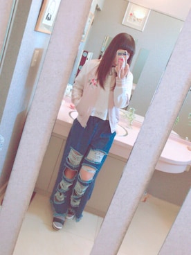 「AS KNOW AS plus（アズノゥアズプラス）のアイテム（ブルゾン）」を使った、ニーナさん（レディース・157cm）の春コーディネート