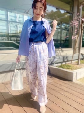 「Jines（ジネス）のアイテム」を使った、Meguさん（レディース・158cm）の春コーディネート