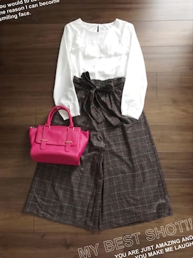 「ARROW（アロー）のアイテム（バッグ）」を使った、♡さん（レディース・160cm）の冬コーディネート