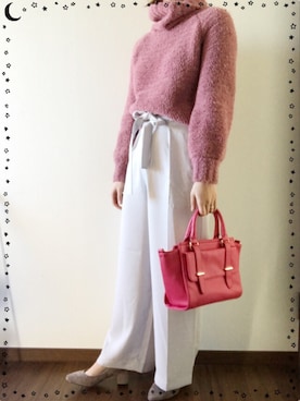 「ARROW（アロー）のアイテム（バッグ）」を使った、♡さん（レディース・160cm）の冬コーディネート