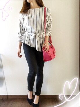 「ARROW（アロー）のアイテム（バッグ）」を使った、♡さん（レディース・160cm）の春コーディネート