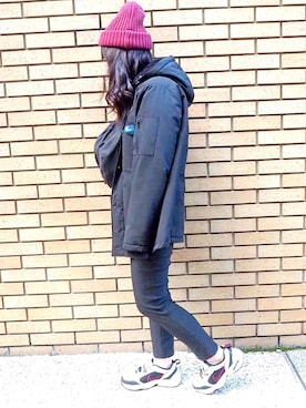 「PENFIELD USA（ペンフィールドユーエスエー）のアイテム（ダウンジャケット/コート）」を使った、sakuさん（レディース・162cm）の冬コーディネート