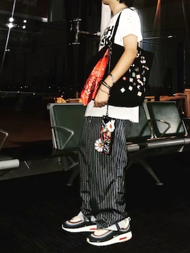 「AMIRI（アミリ）のアイテム（アクセサリー）」を使った、天才魔法少年さん（メンズ・172cm）の冬コーディネート