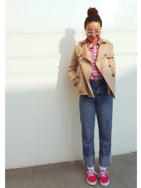 「 ＶＡＮＳ」｜Joさん（レディース・160cm）の冬コーディネート