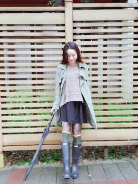 「PAZZO」｜「アイテム（ポンチョ）」を使った、Joさん（レディース・160cm）の春コーディネート