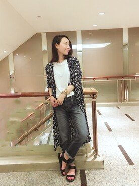 「Lulus（-）のアイテム（その他アウター）」を使った、Joさん（レディース・160cm）の夏コーディネート