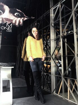 「overthekneeboots」｜Joさん（レディース・160cm）の秋コーディネート