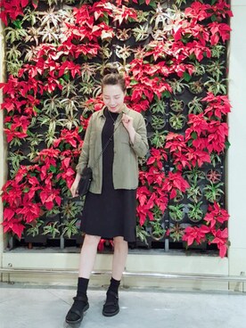 「LMCのアイテム（バッグ）」を使った、Joさん（レディース・160cm）の冬コーディネート