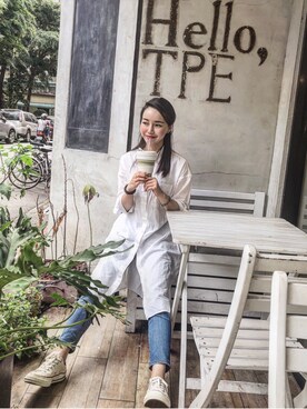 「BRAPPERS（ブラッパーズ）のアイテム」を使った、Joさん（レディース・160cm）の春コーディネート