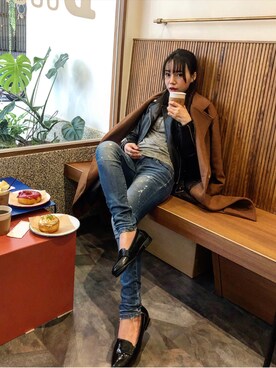 「Lulus（-）のアイテム（その他アウター）」を使った、Joさん（レディース・160cm）の春コーディネート
