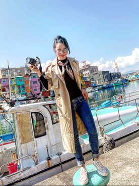 「PAZZO」｜「アイテム（ジャケット/アウター）」を使った、Joさん（レディース・157cm）の冬コーディネート