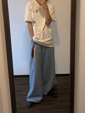 「MARTINE ROSE（マーティンローズ）のアイテム（スニーカー）」を使った、翆さん（メンズ・166cm）の夏コーディネート