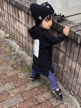 「UNDERCOVER（アンダーカバー）のアイテム」を使った、ricorico2018さん（キッズ・80cm）の秋コーディネート