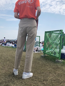 「アイテム（パンツ）」を使った、ナツミさん（レディース・181cm）の秋コーディネート