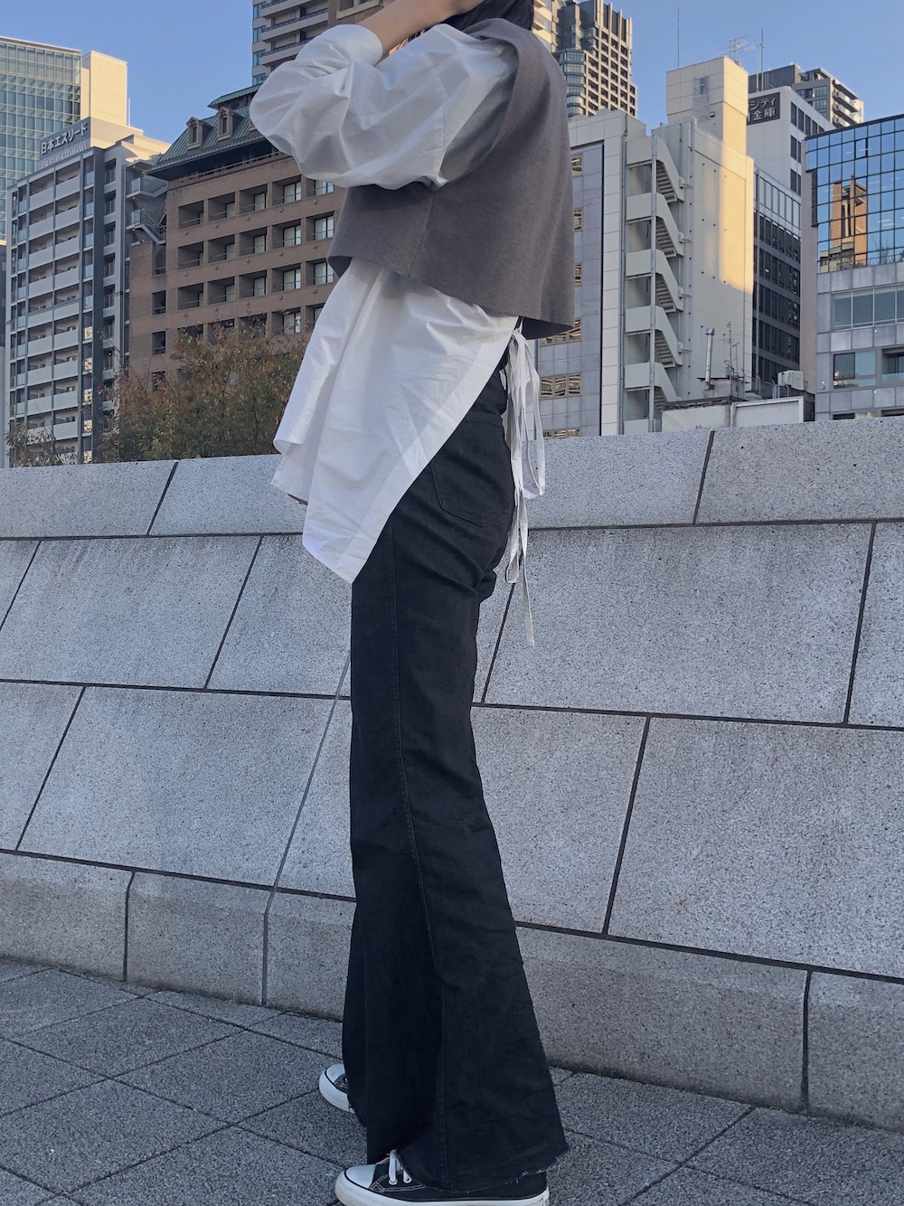 クラネ CLANE / バックスリットシャツ BACK SLIT SHIRTを使った人気 