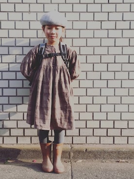 「JOURNAL STANDARD（ジャーナルスタンダード）のアイテム（ワンピース）」を使った、ぼけっとママさん（キッズ・120cm）の冬コーディネート