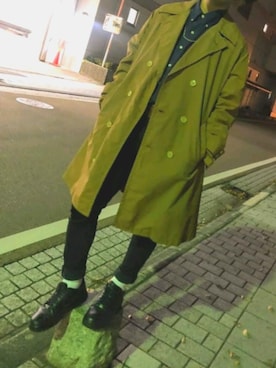「niko and...（ニコアンド）のアイテム（トレンチコート）」を使った、wear_kmさん（メンズ・175cm）の冬コーディネート