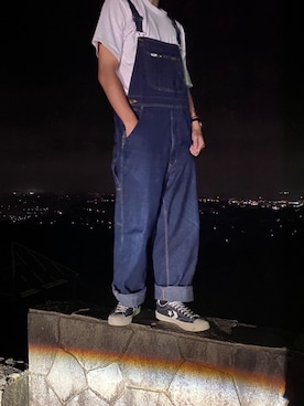 「EDWIN（エドウィン）のアイテム（オールインワン・サロペット）」を使った、wear_kmさん（メンズ・175cm）の夏コーディネート