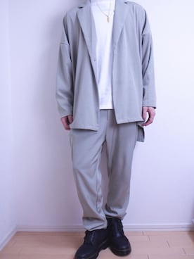 「MinoriTY（マイノリティ）のアイテム（セットアップ）」を使った、matsu3286さん（メンズ・169cm）の冬コーディネート