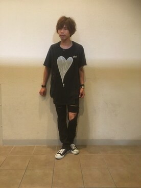 「LABRAT（ラブラット）のアイテム（パンツ）」を使った、あんころもちゃさん（メンズ・174cm）の夏コーディネート