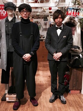 「ラビットファー」｜あんころもちさん（メンズ・175cm）の冬コーディネート