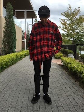 「KIDS LOVE GAITE」｜「アイテム（シューズ）」を使った、あんころもちさん（メンズ・176cm）の秋コーディネート