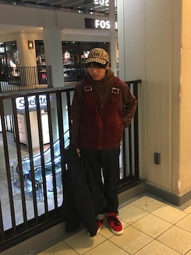 「buddy（バディ）のアイテム（シューズ）」を使った、あんころもちさん（メンズ・176cm）の冬コーディネート