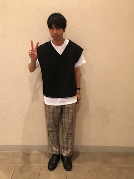 あんころもちさん（メンズ・176cm）の春コーディネート