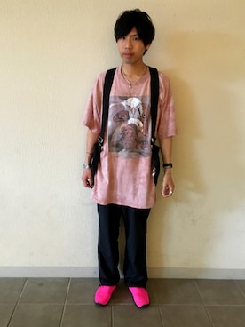 「иваси/イヴァシー（イヴァシー）のアイテム」を使った、あんころもちさん（メンズ・176cm）の夏コーディネート