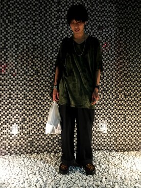 「MISSIONWORKSHOP（ミッションワークショップ）のアイテム」を使った、あんころもちさん（メンズ・176cm）の夏コーディネート