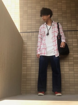 「buddy（バディ）のアイテム（シューズ）」を使った、あんころもちさん（メンズ・176cm）の秋コーディネート