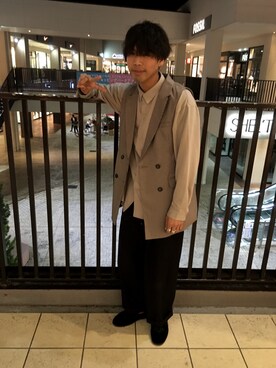 「アイテム（スリッポン）」を使った、あんころもちさん（メンズ・176cm・20代）の秋コーディネート