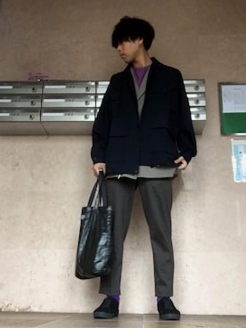 「OLDROOF　（オールドルーフ）のアイテム」を使った、あんころもちさん（メンズ・176cm）の秋コーディネート