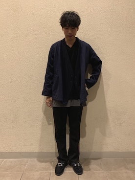 「サムエジャケット」｜あんころもちさん（メンズ・176cm）の冬コーディネート