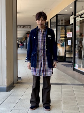 「ベルクロ」｜あんころもちさん（メンズ・176cm・20代）の冬コーディネート