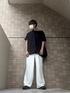 「RED KAP（レッドキャップ）のアイテム（Tシャツ/カットソー）」を使った、あんころもちさん（メンズ・176cm）の夏コーディネート