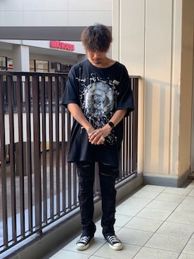 「LABRAT（ラブラット）のアイテム（パンツ）」を使った、あんころもちゃさん（メンズ・176cm）の夏コーディネート