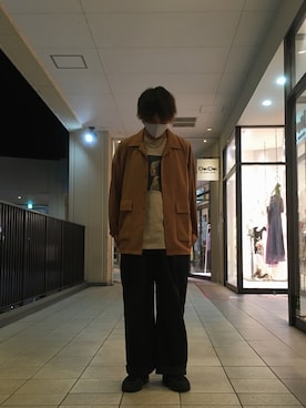 「アイテム（スリッポン）」を使った、あんころもちさん（メンズ・176cm・20代）の秋コーディネート