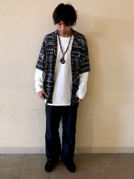 「アイテム（スリッポン）」を使った、あんころもちさん（メンズ・176cm・20代）の秋コーディネート
