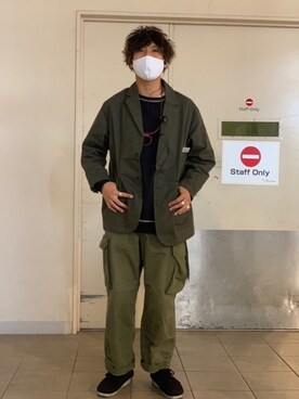 「ADAM ET ROPE'（アダムエロペ）のアイテム（アクセサリー）」を使った、あんころもちさん（メンズ・176cm）の秋コーディネート