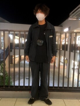 「MANEBU（マネブ）のアイテム（サンダル）」を使った、あんころもちさん（メンズ・176cm）の秋コーディネート