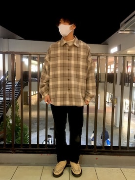 「ONES STROKE（ワンズストローク）のアイテム」を使った、あんころもちさん（メンズ・176cm）の冬コーディネート