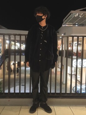 「カキトウの自己投影」｜あんころもちさん（メンズ・176cm）の冬コーディネート