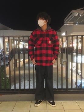 「カキトウの自己投影」｜あんころもちさん（メンズ・176cm）の冬コーディネート