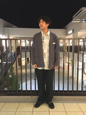 「MANEBU（マネブ）のアイテム（サンダル）」を使った、あんころもちさん（メンズ・176cm）の冬コーディネート