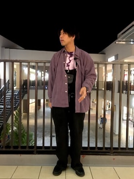 「MANEBU（マネブ）のアイテム（サンダル）」を使った、あんころもちさん（メンズ・176cm）の春コーディネート