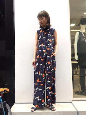 「AKIRANAKA（アキラナカ）のアイテム（オールインワン・サロペット）」を使った、arimskさん（レディース・163cm）の春コーディネート